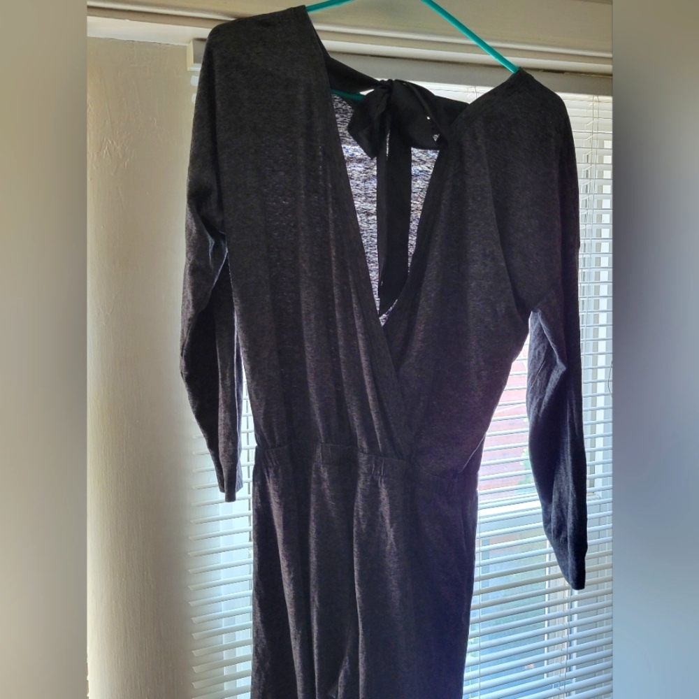 🌼B2G1🌼 Victoria's Secret Charcoal Long Sleeve Pajama Jumpsuit Size Small